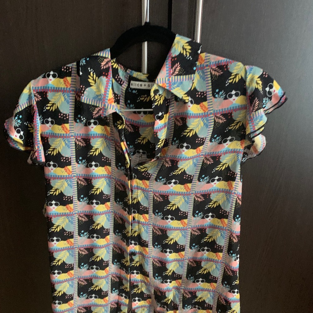 COPY - Alice Olivia silk bell sleeves top